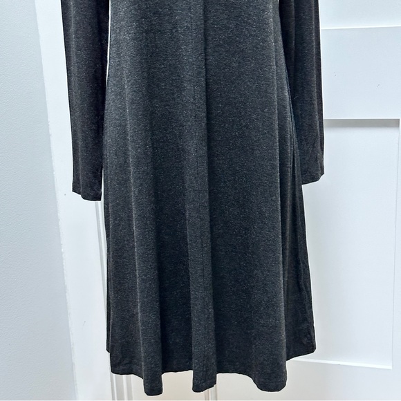 EILEEN FISHER High Back Long Sleeve V-Neck Knee Length Dress - Picture 3 of 10